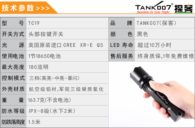 選購強光手電筒什么品牌好？探客TANK007手電筒生產廠家